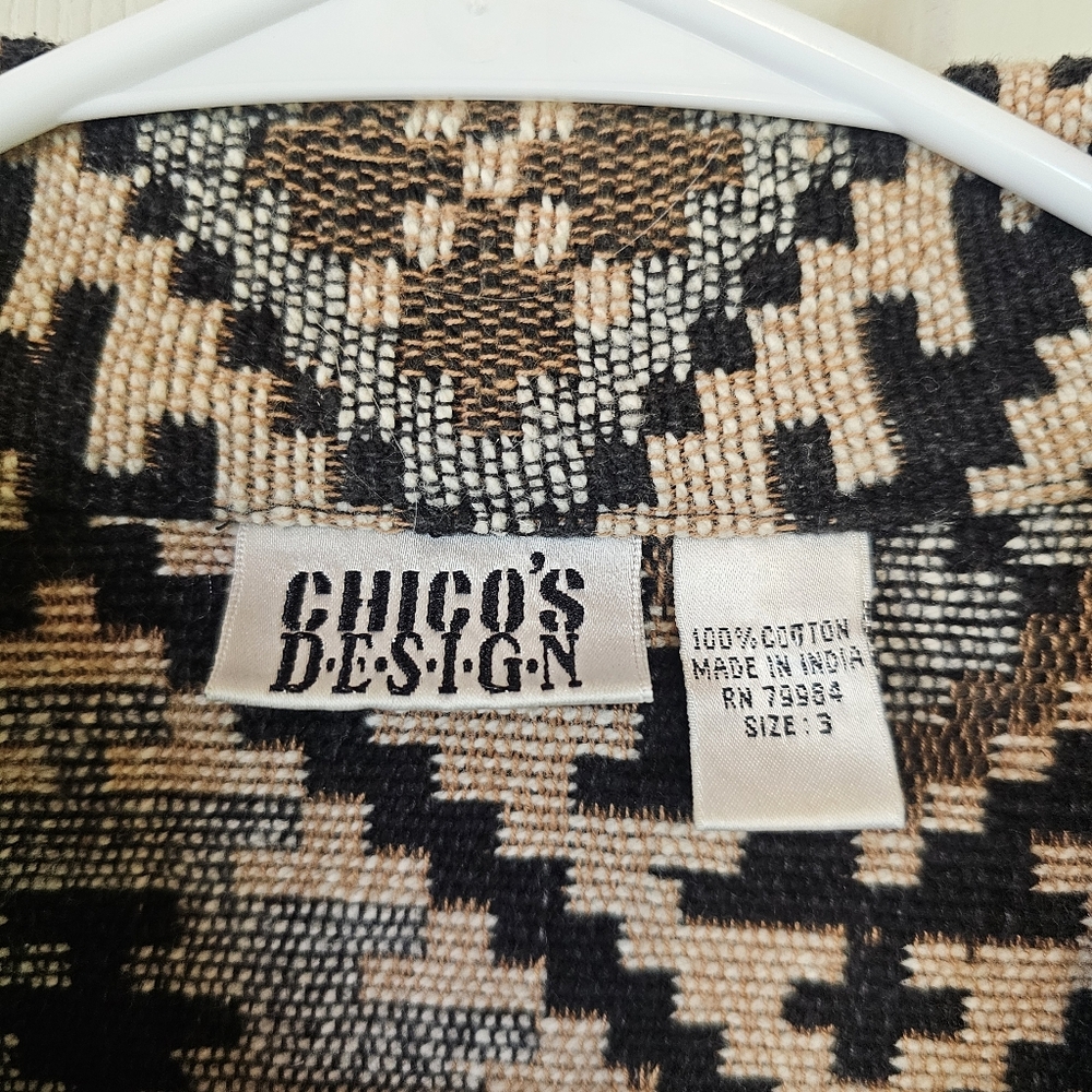 Chico's Vintage Southwestern Tapestry Button Down Jacket Blazor - Picture 6 of 7